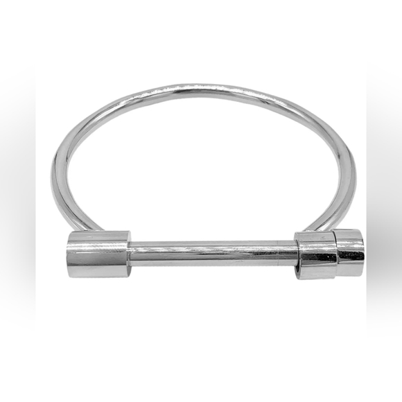 Bracelet Bangle Bar Screw Shackle Novelty High Polished Stainless Steel Jewelry - Picture 1 of 6